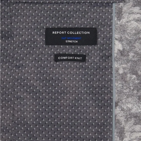 Report Collection Modern Fit Single Breasted Sport Coat in Grey Pattern - Picture 2 of 4